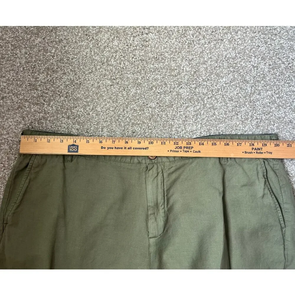 Faherty Green Malibu Short Linen Blend Chino Lightweight Casual Resort Beach 40
